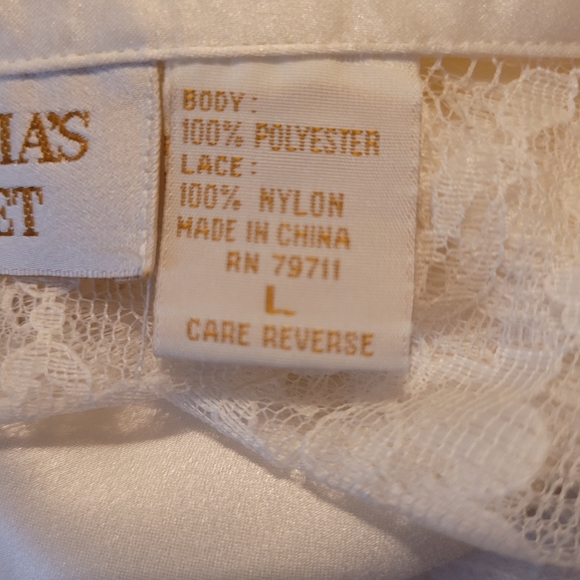 Nwot 2pc Victoria Secret Vintage Gold Label Pajamas size Top Large, Bottom Mediu - Picture 5 of 7